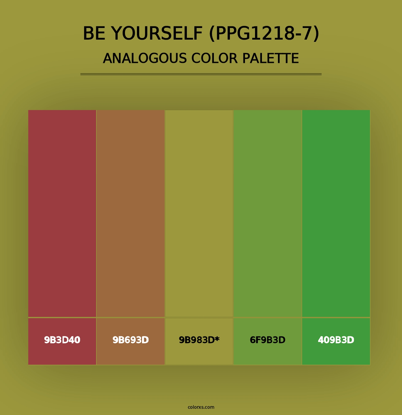 Be Yourself (PPG1218-7) - Analogous Color Palette