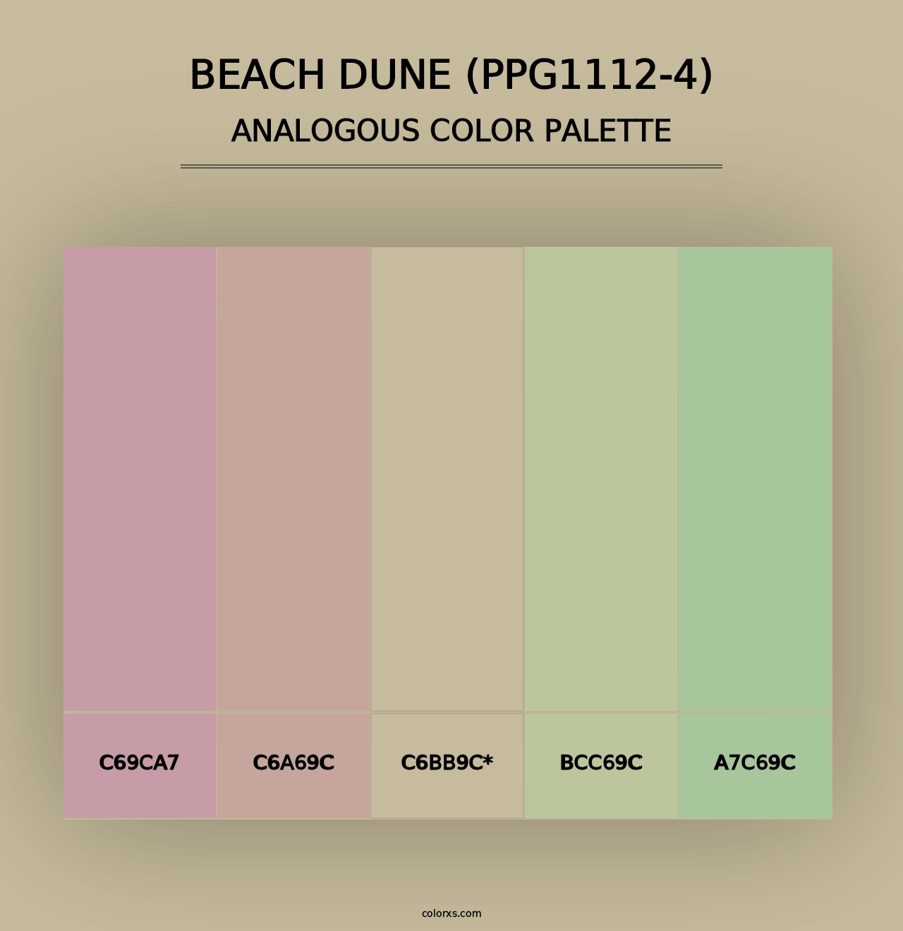 Beach Dune (PPG1112-4) - Analogous Color Palette