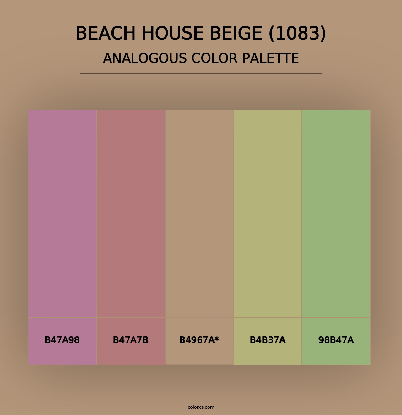 Beach House Beige (1083) - Analogous Color Palette