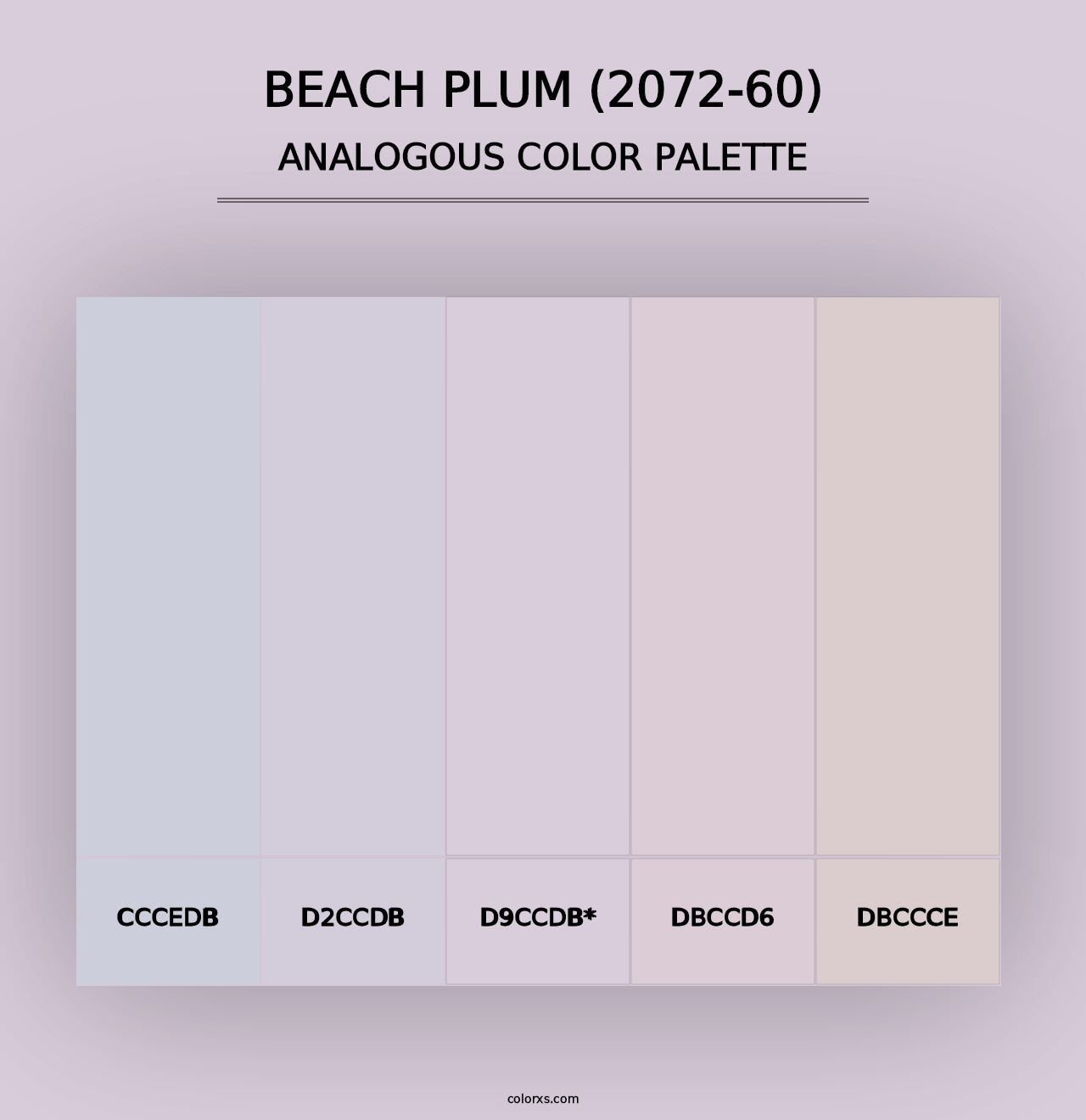 Beach Plum (2072-60) - Analogous Color Palette