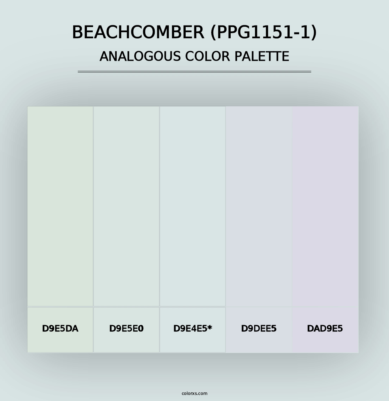 Beachcomber (PPG1151-1) - Analogous Color Palette