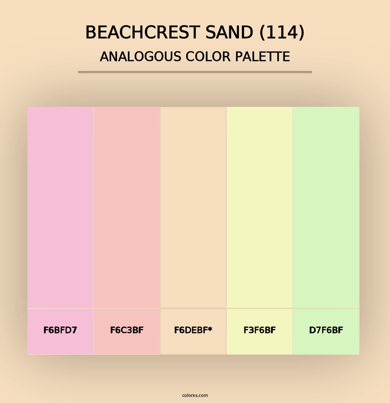 Beachcrest Sand (114) - Analogous Color Palette