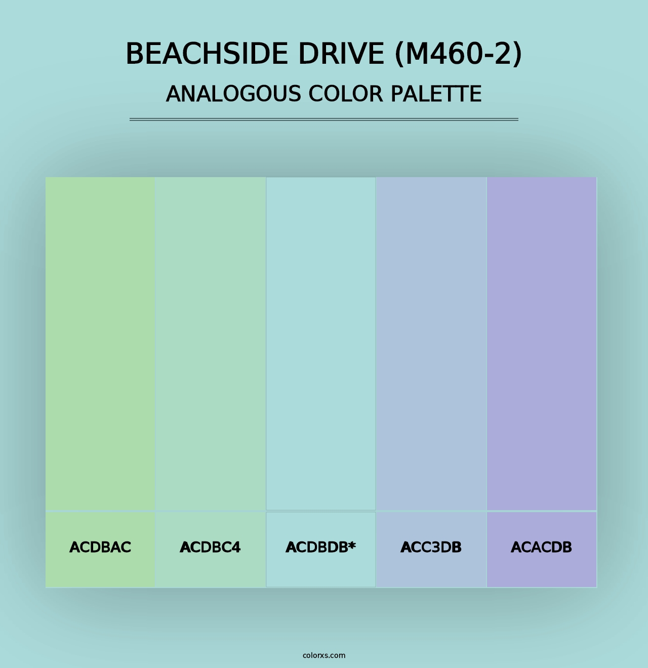 Beachside Drive (M460-2) - Analogous Color Palette