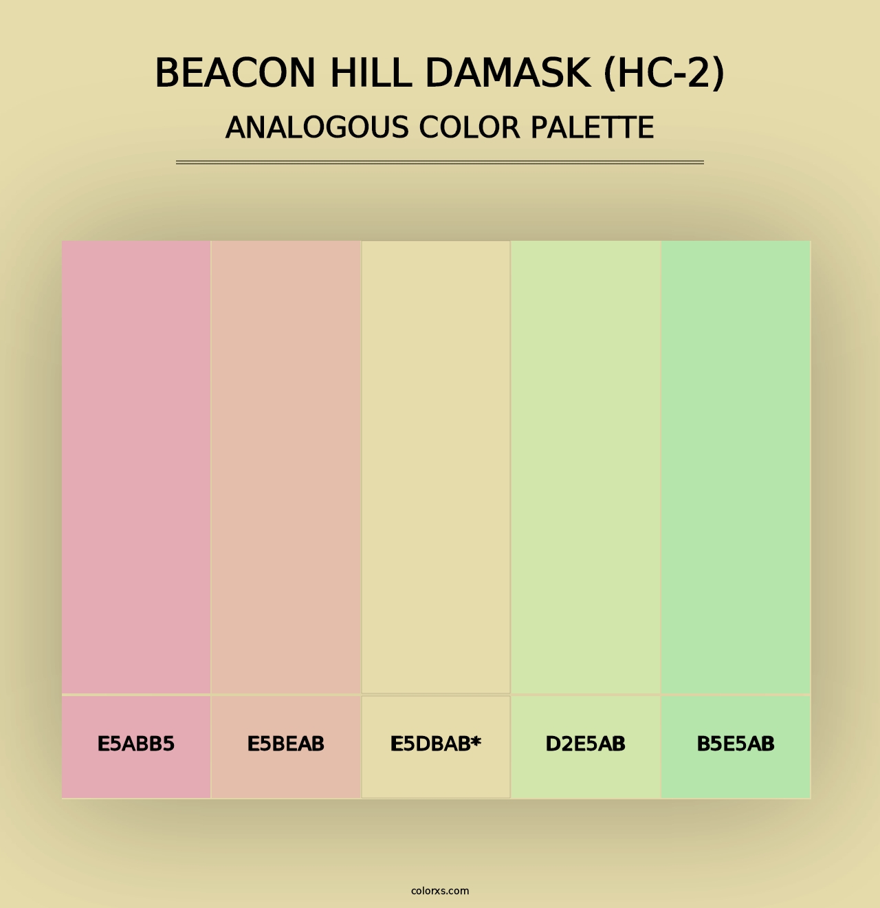 Beacon Hill Damask (HC-2) - Analogous Color Palette