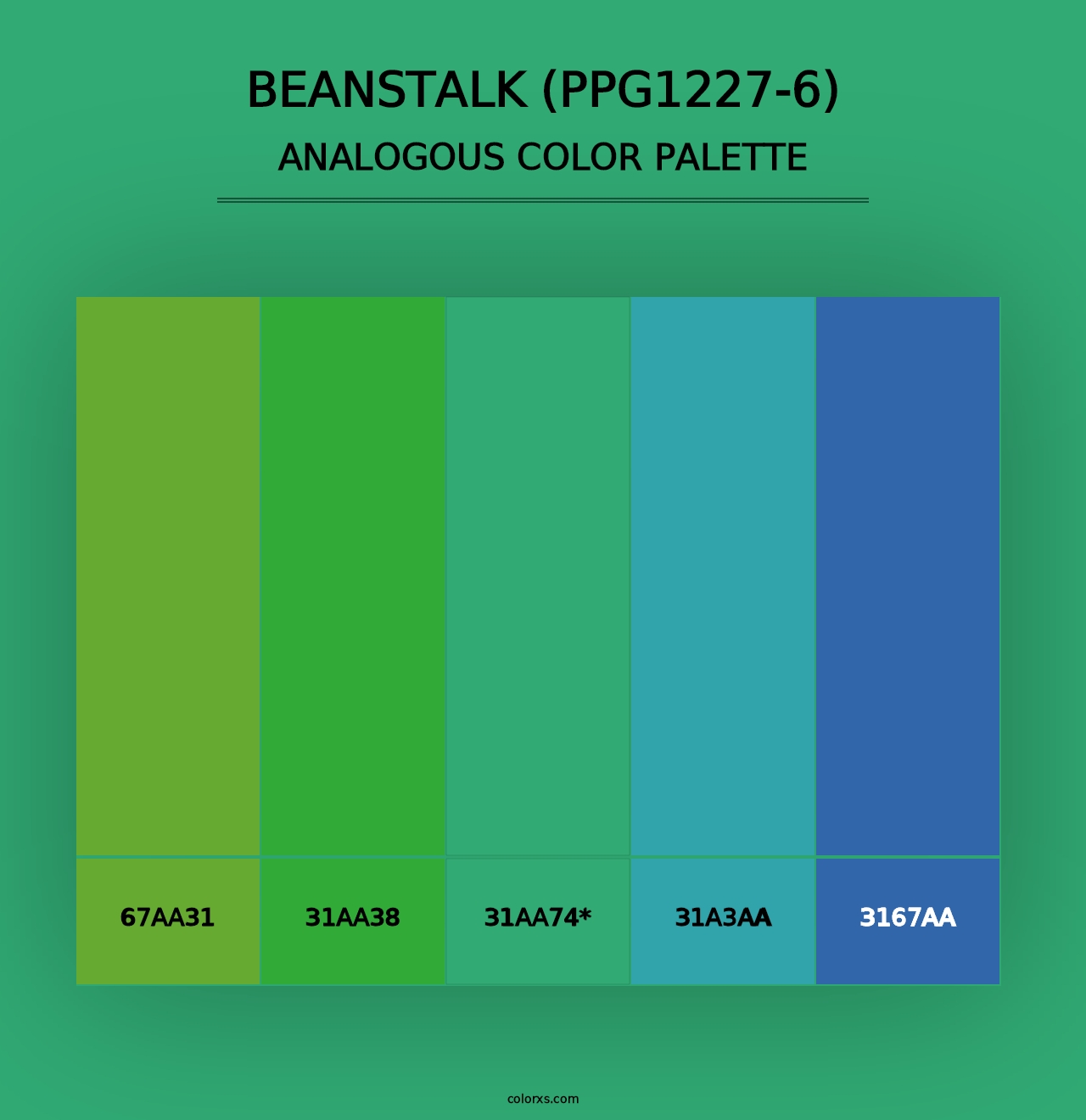 Beanstalk (PPG1227-6) - Analogous Color Palette