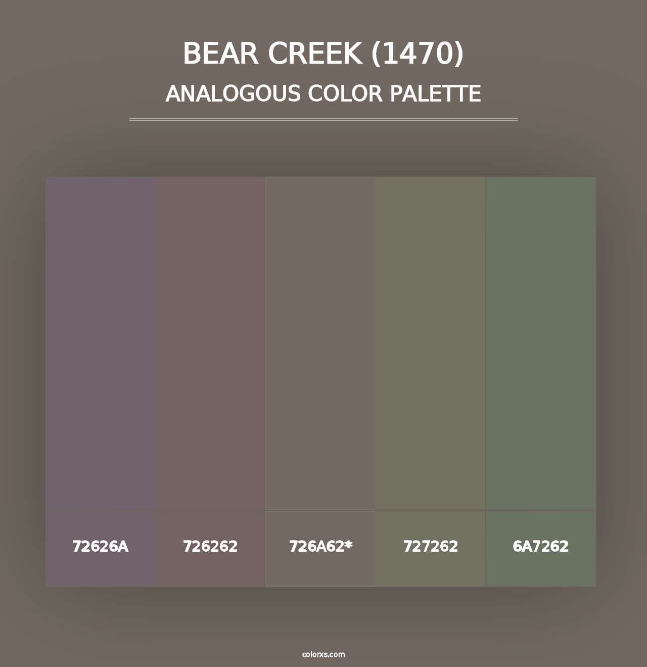 Bear Creek (1470) - Analogous Color Palette