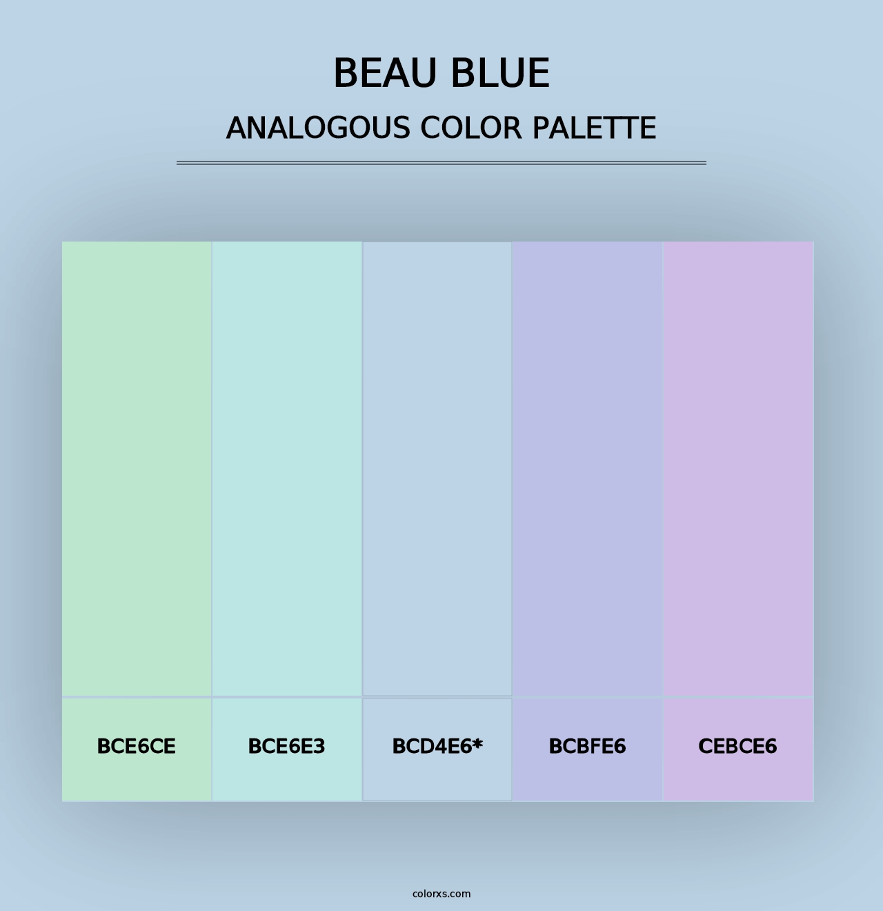 Beau Blue - Analogous Color Palette