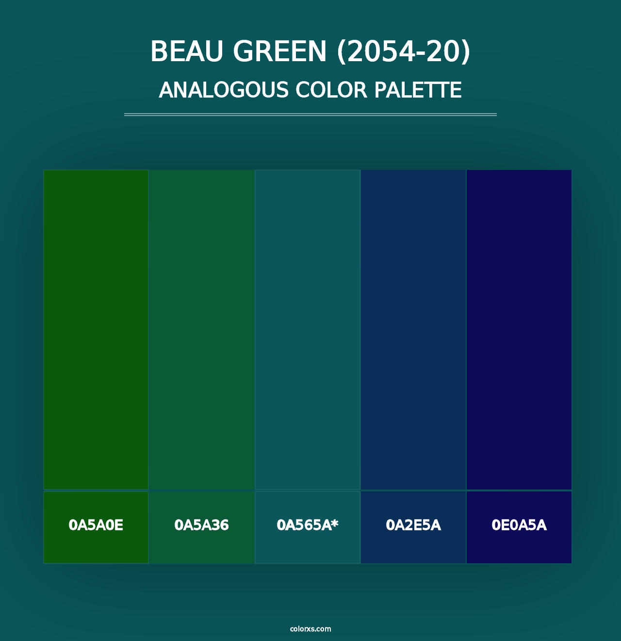 Beau Green (2054-20) - Analogous Color Palette