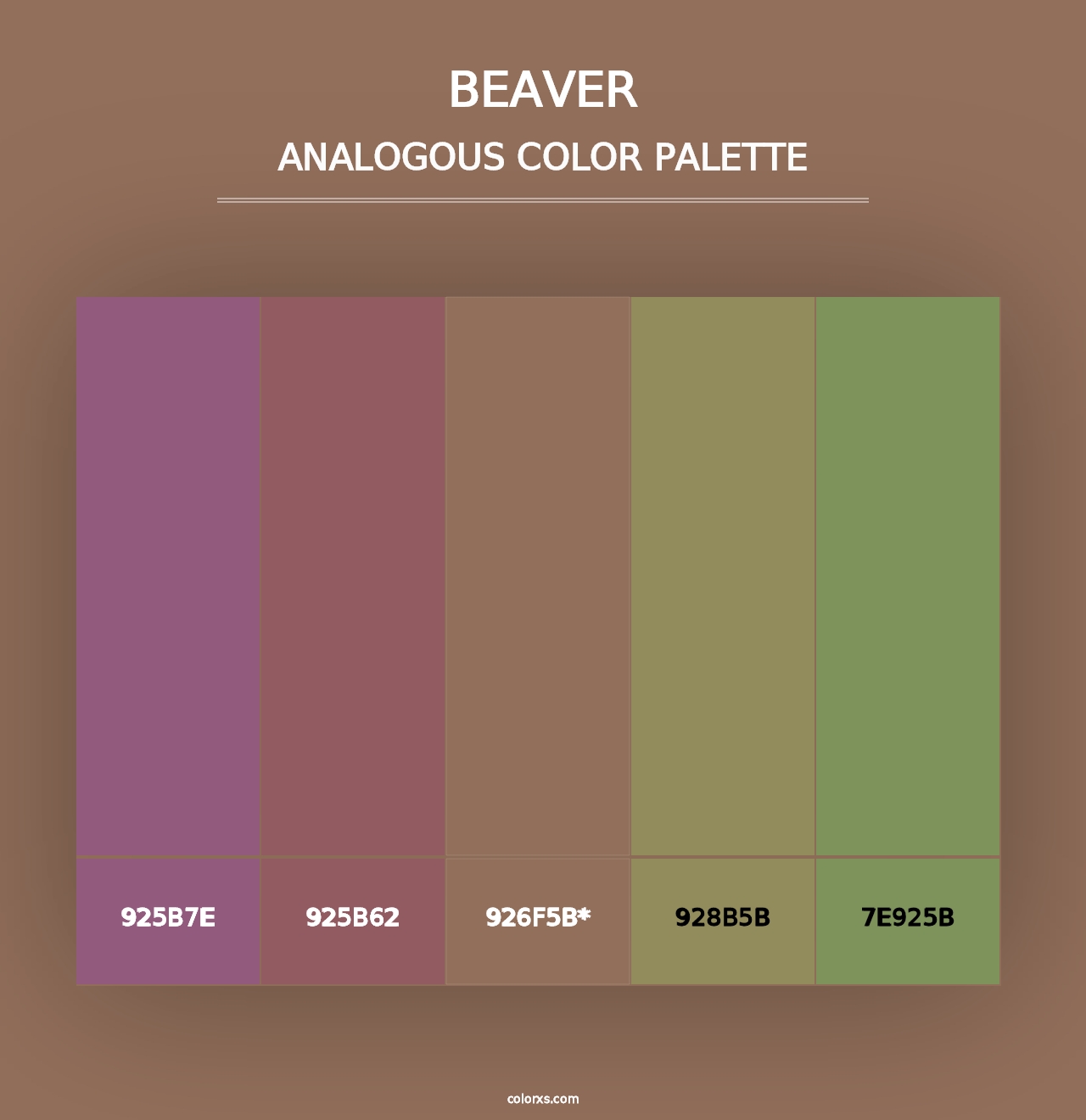 Beaver - Analogous Color Palette