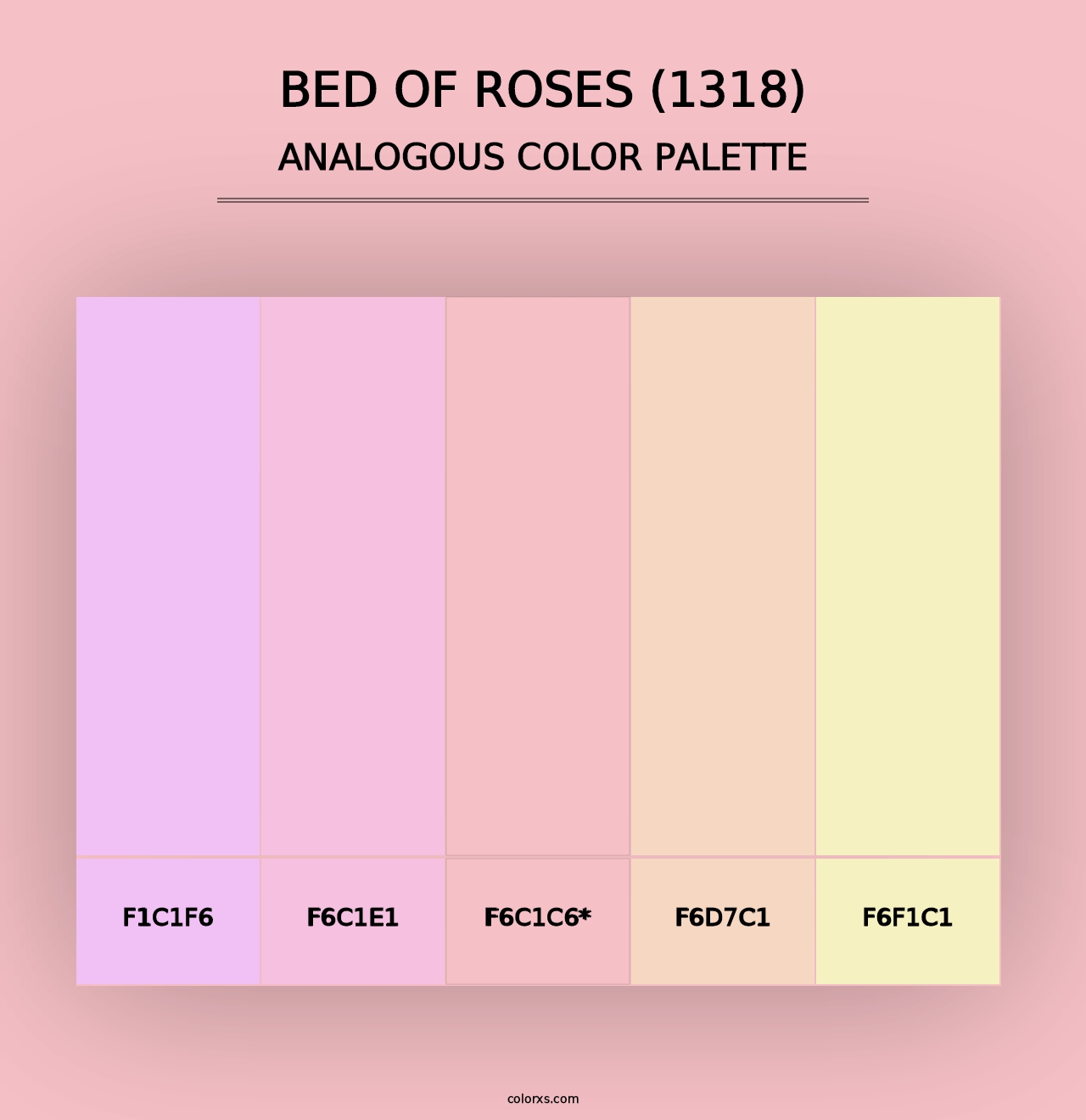 Bed of Roses (1318) - Analogous Color Palette