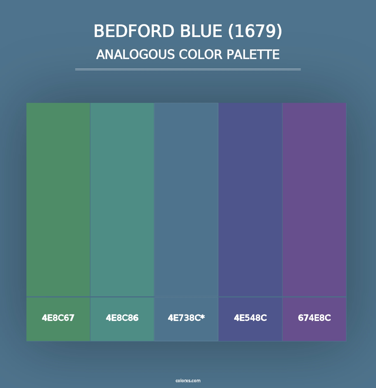 Bedford Blue (1679) - Analogous Color Palette