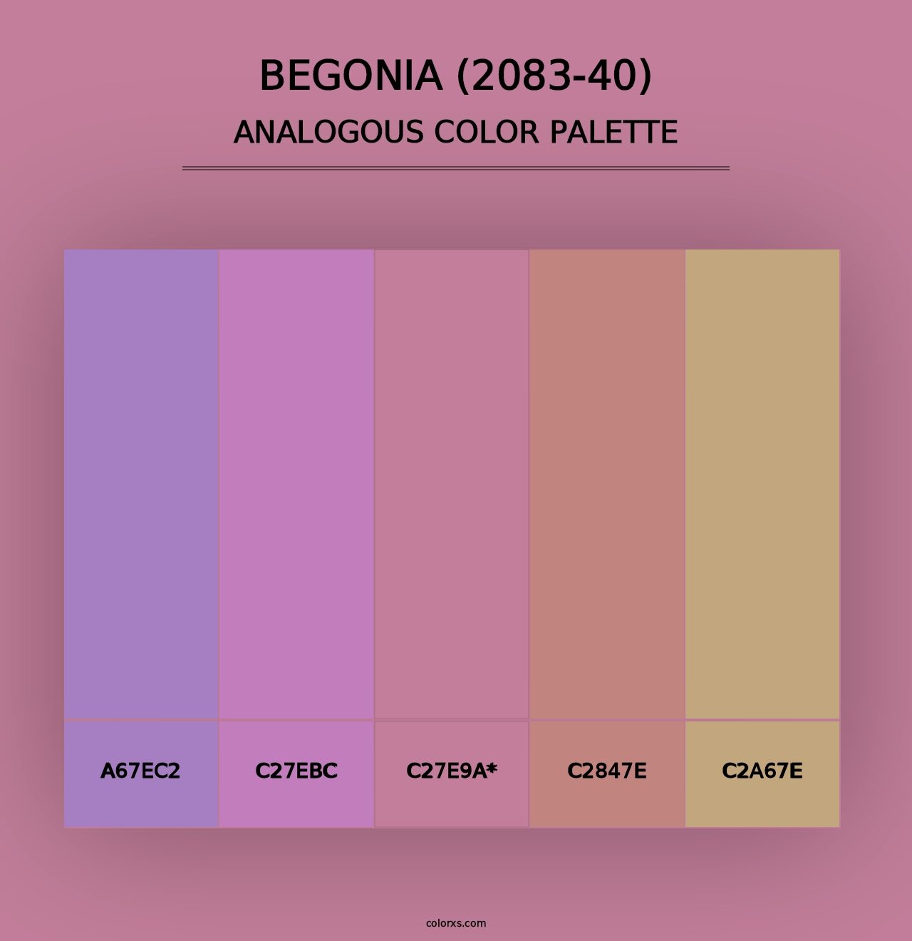 Begonia (2083-40) - Analogous Color Palette