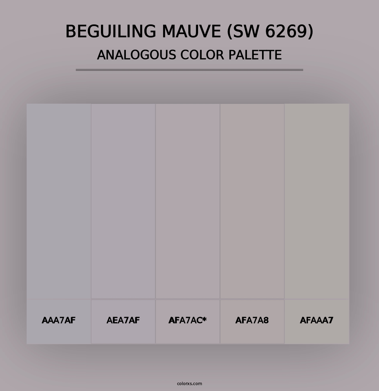 Beguiling Mauve (SW 6269) - Analogous Color Palette