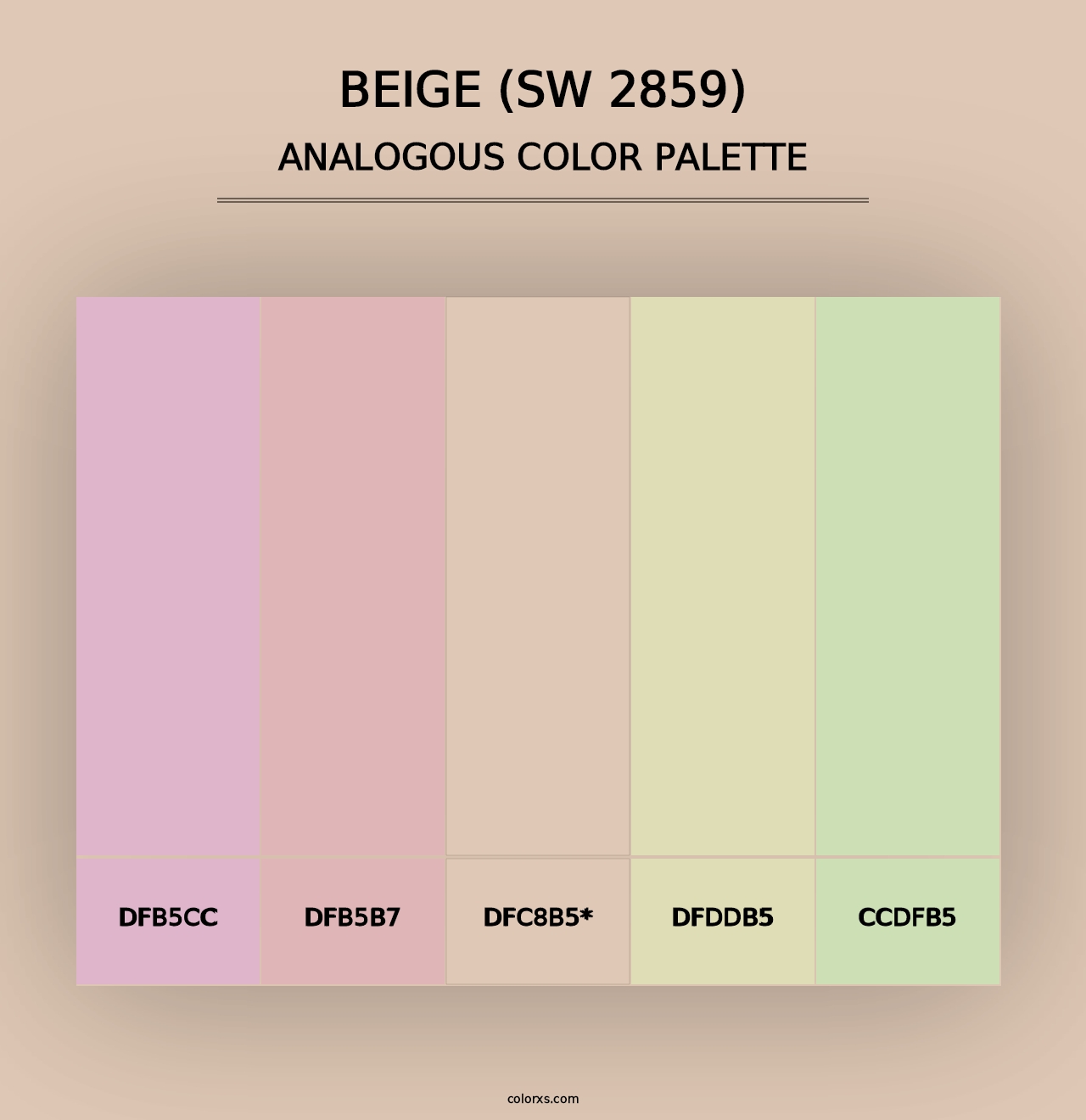 Beige (SW 2859) - Analogous Color Palette