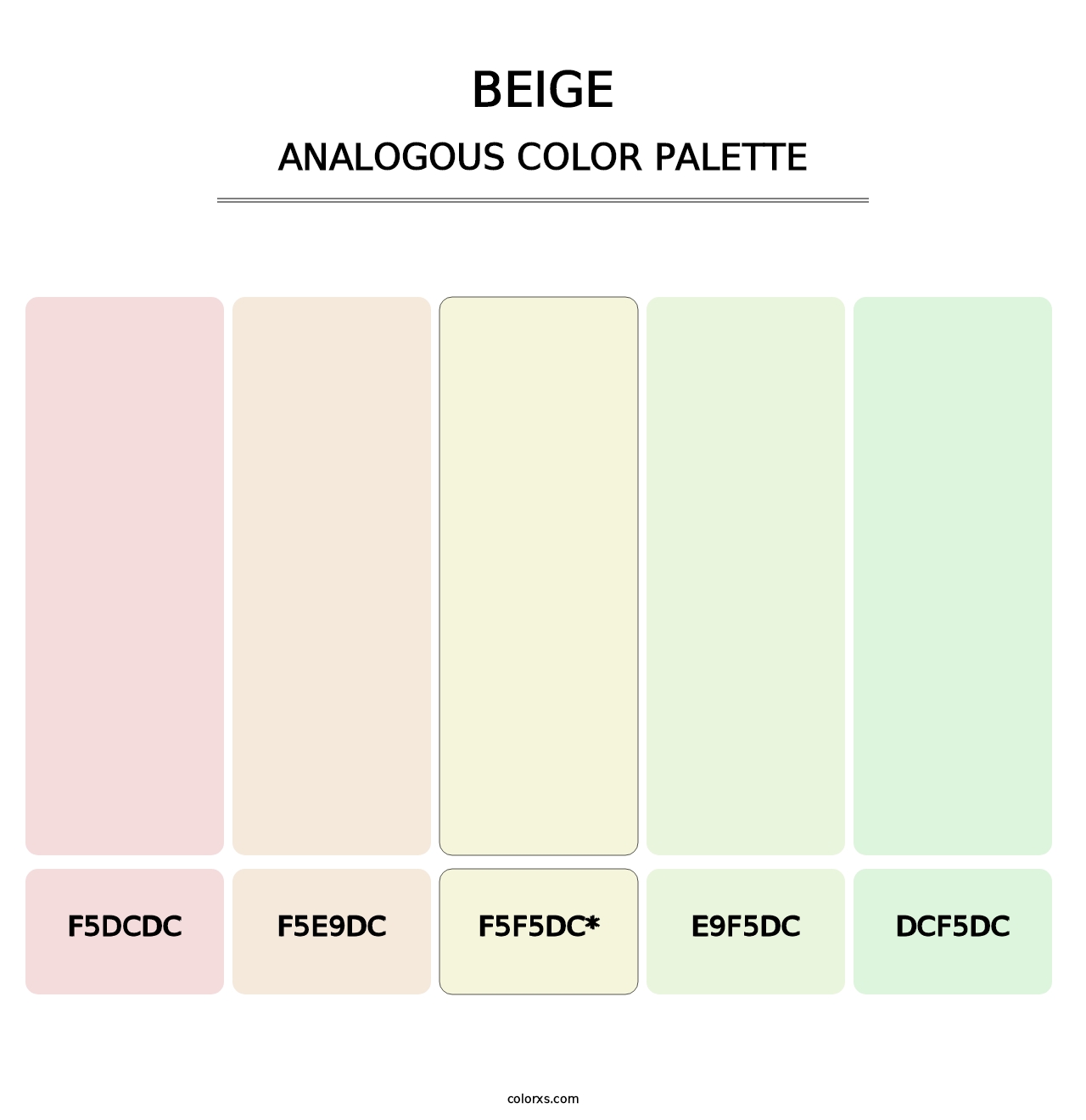 Beige - Analogous Color Palette