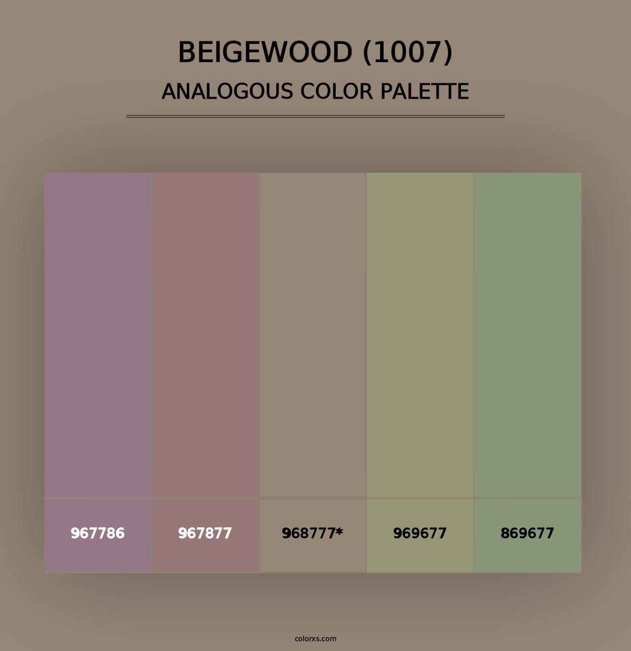 Beigewood (1007) - Analogous Color Palette