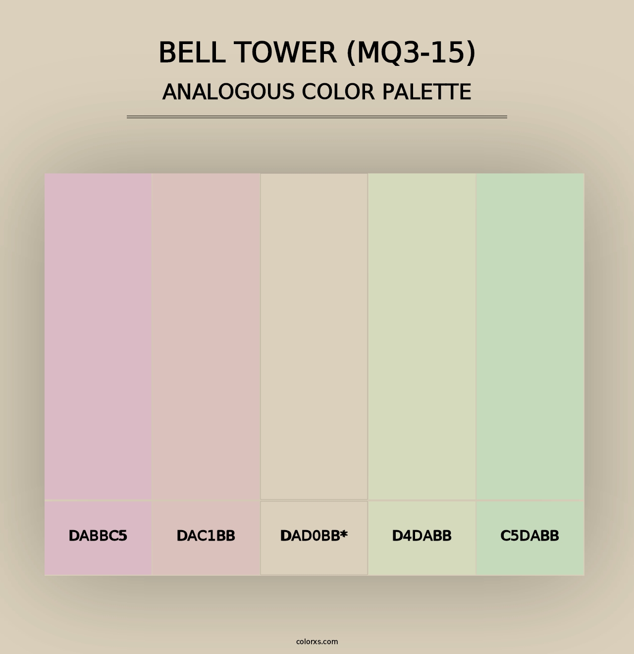 Bell Tower (MQ3-15) - Analogous Color Palette