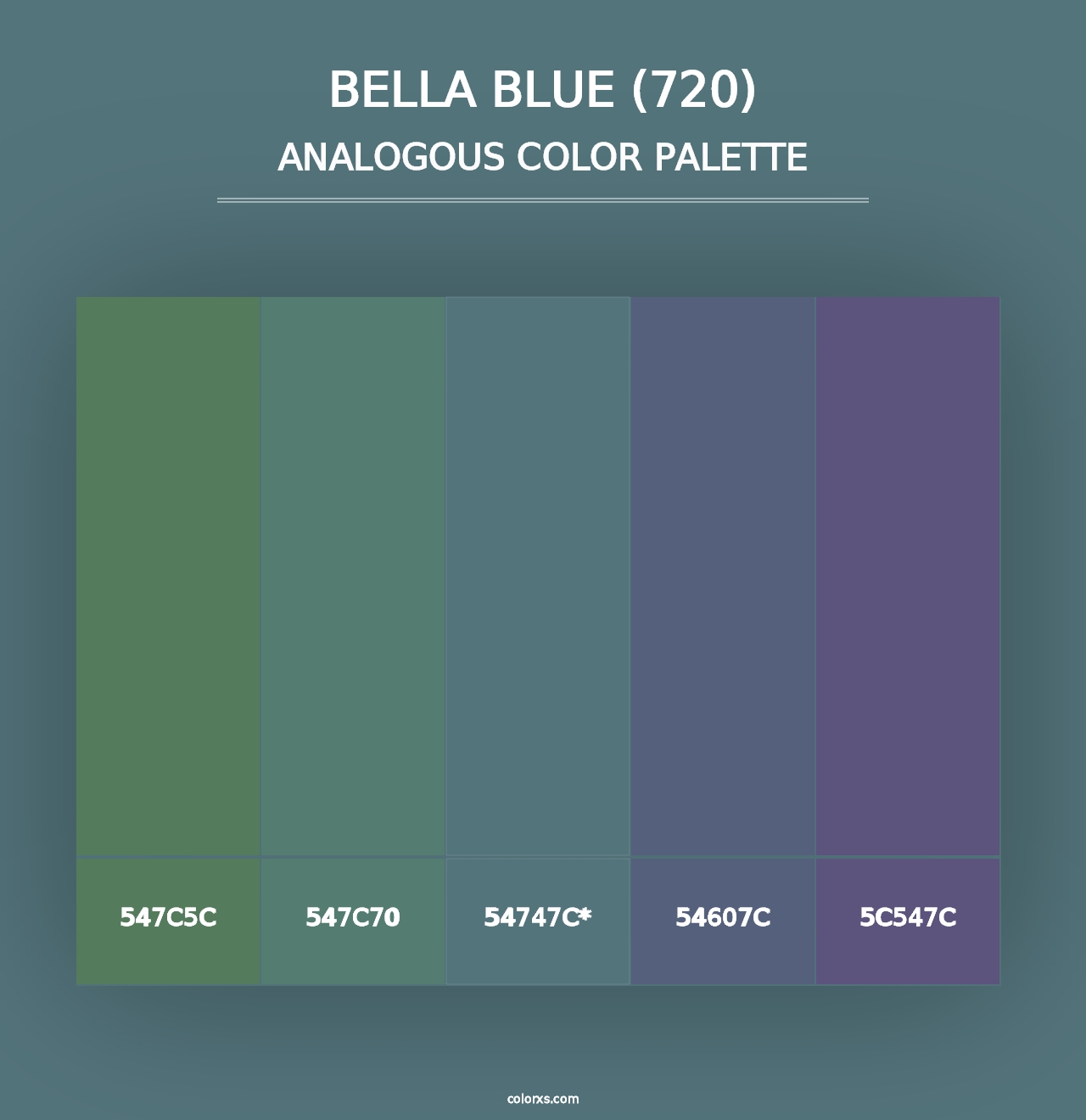 Bella Blue (720) - Analogous Color Palette