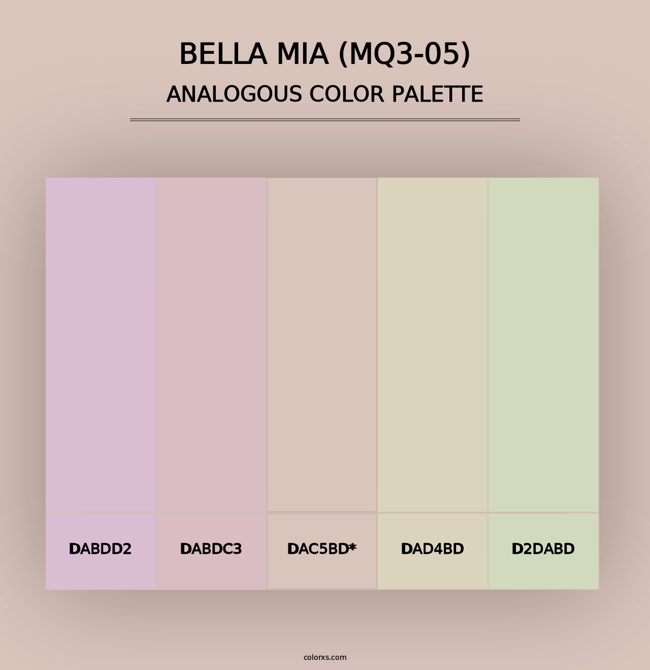 Bella Mia (MQ3-05) - Analogous Color Palette