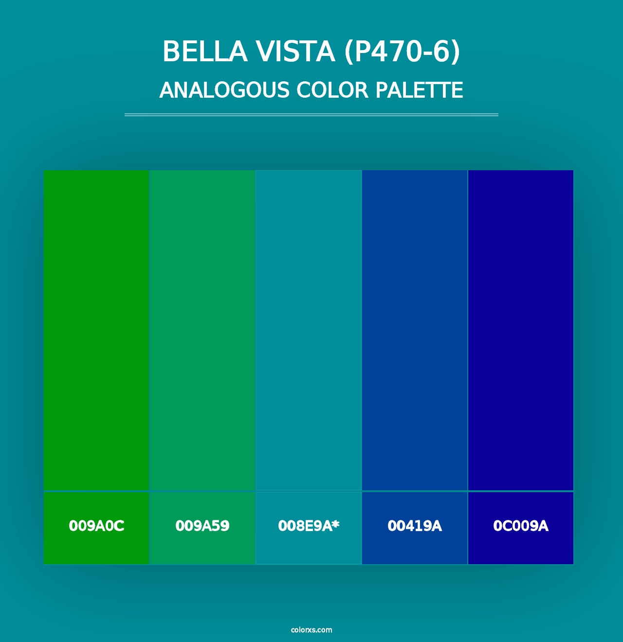 Bella Vista (P470-6) - Analogous Color Palette