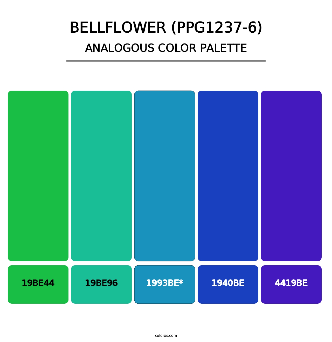 Bellflower (PPG1237-6) - Analogous Color Palette