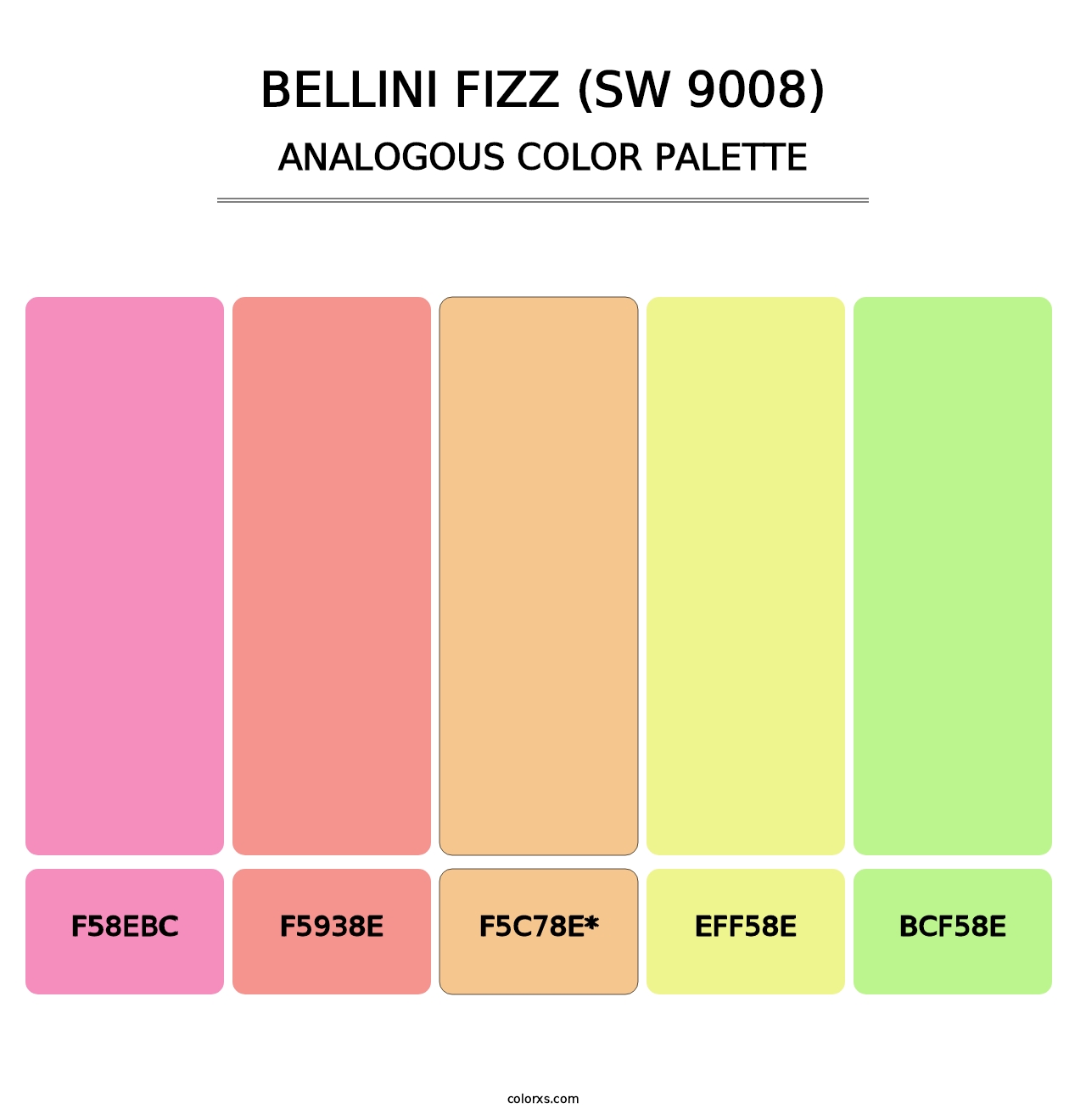 Bellini Fizz (SW 9008) - Analogous Color Palette