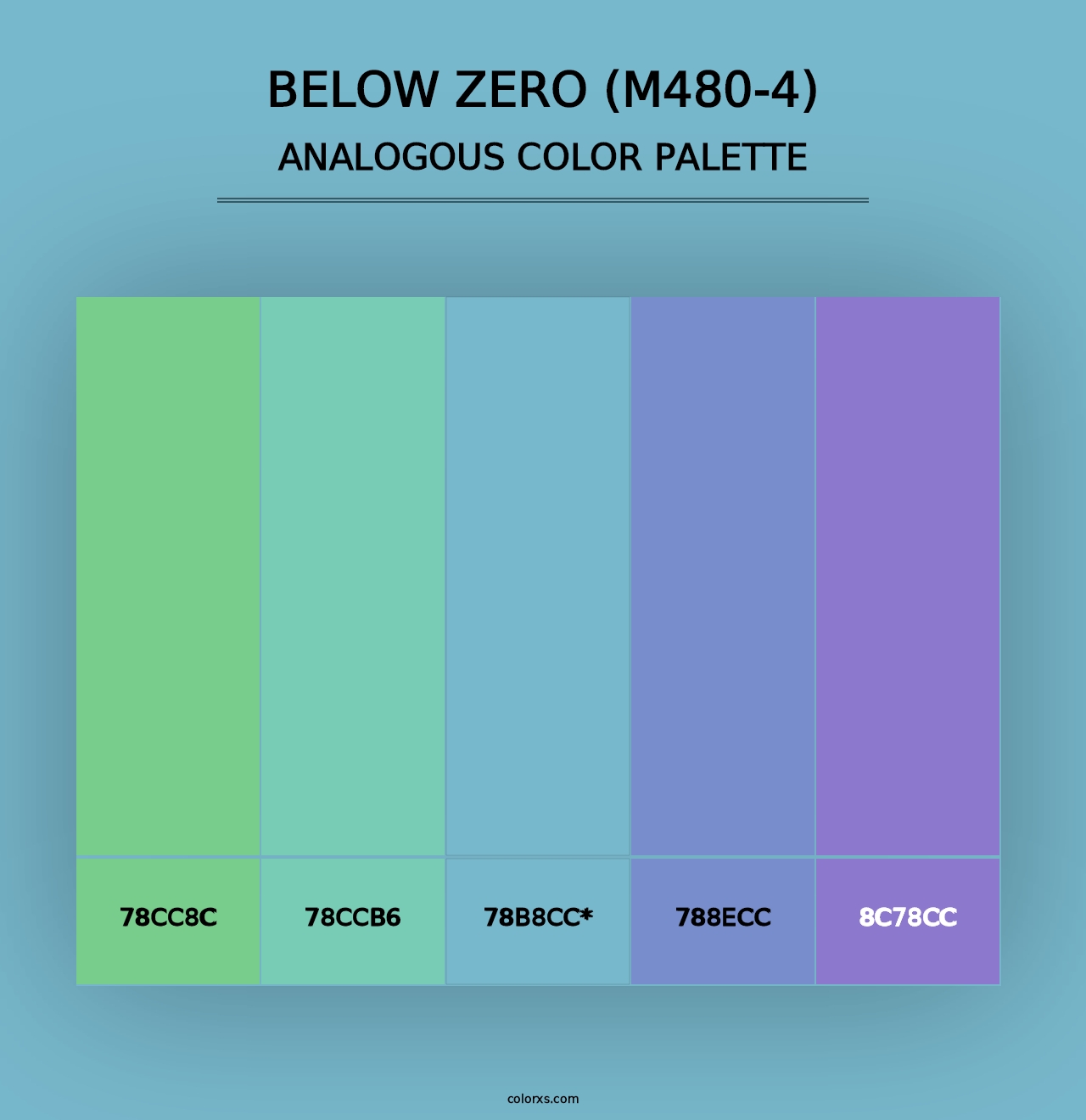 Below Zero (M480-4) - Analogous Color Palette