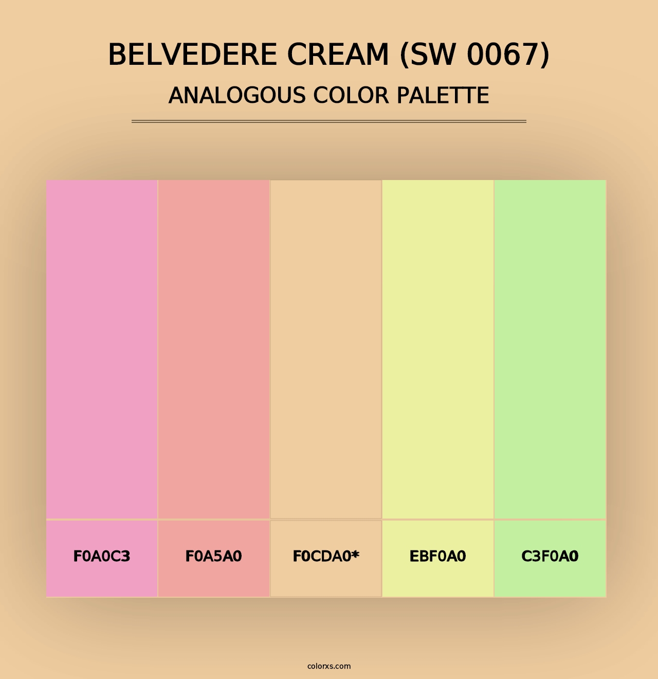 Belvedere Cream (SW 0067) - Analogous Color Palette