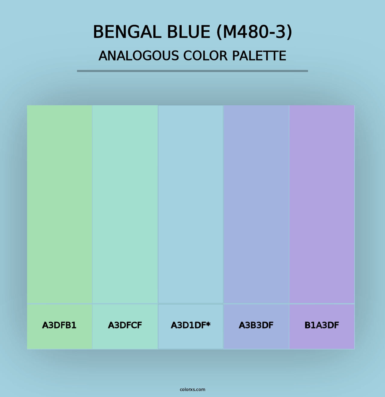 Bengal Blue (M480-3) - Analogous Color Palette