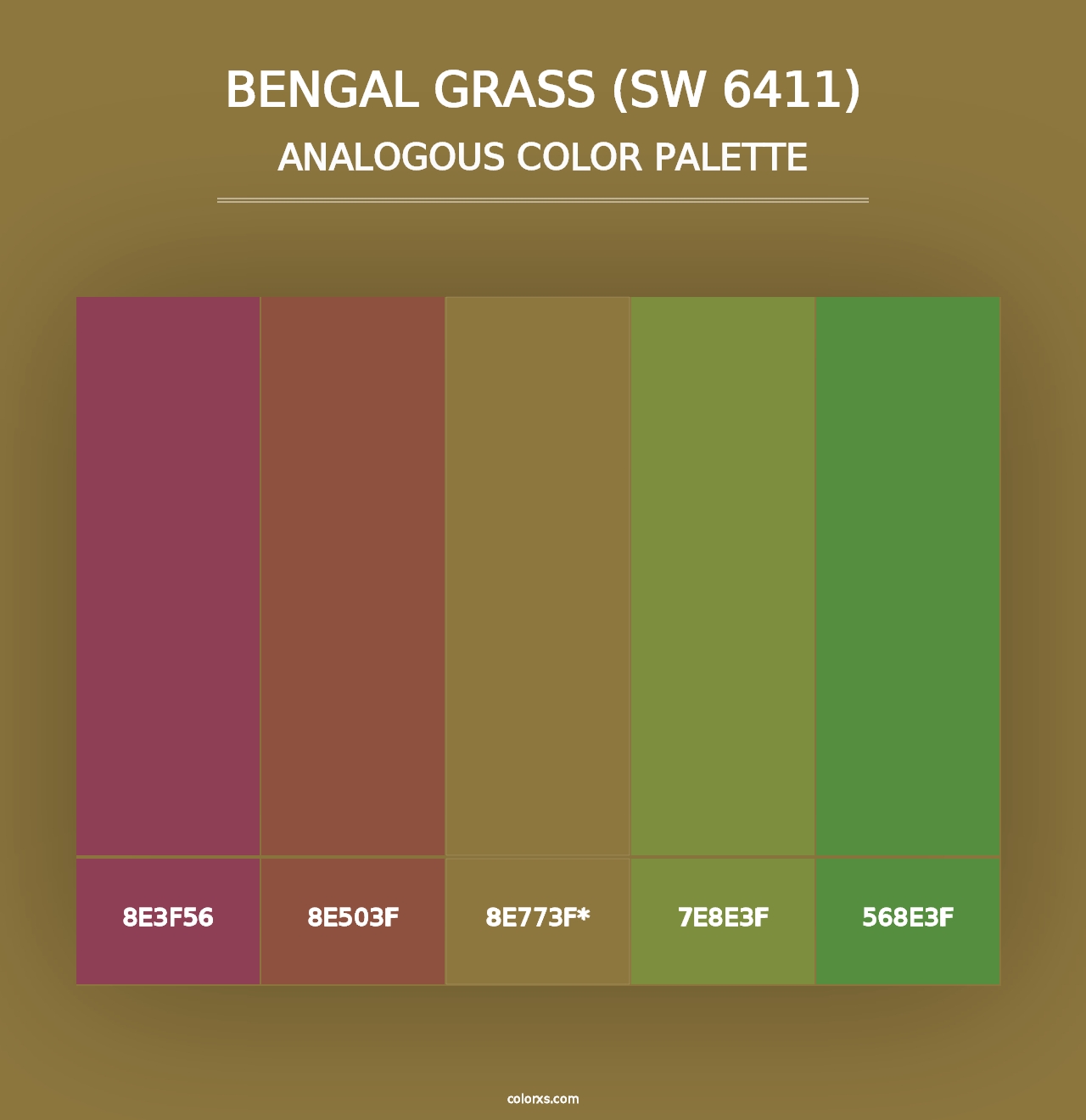 Bengal Grass (SW 6411) - Analogous Color Palette