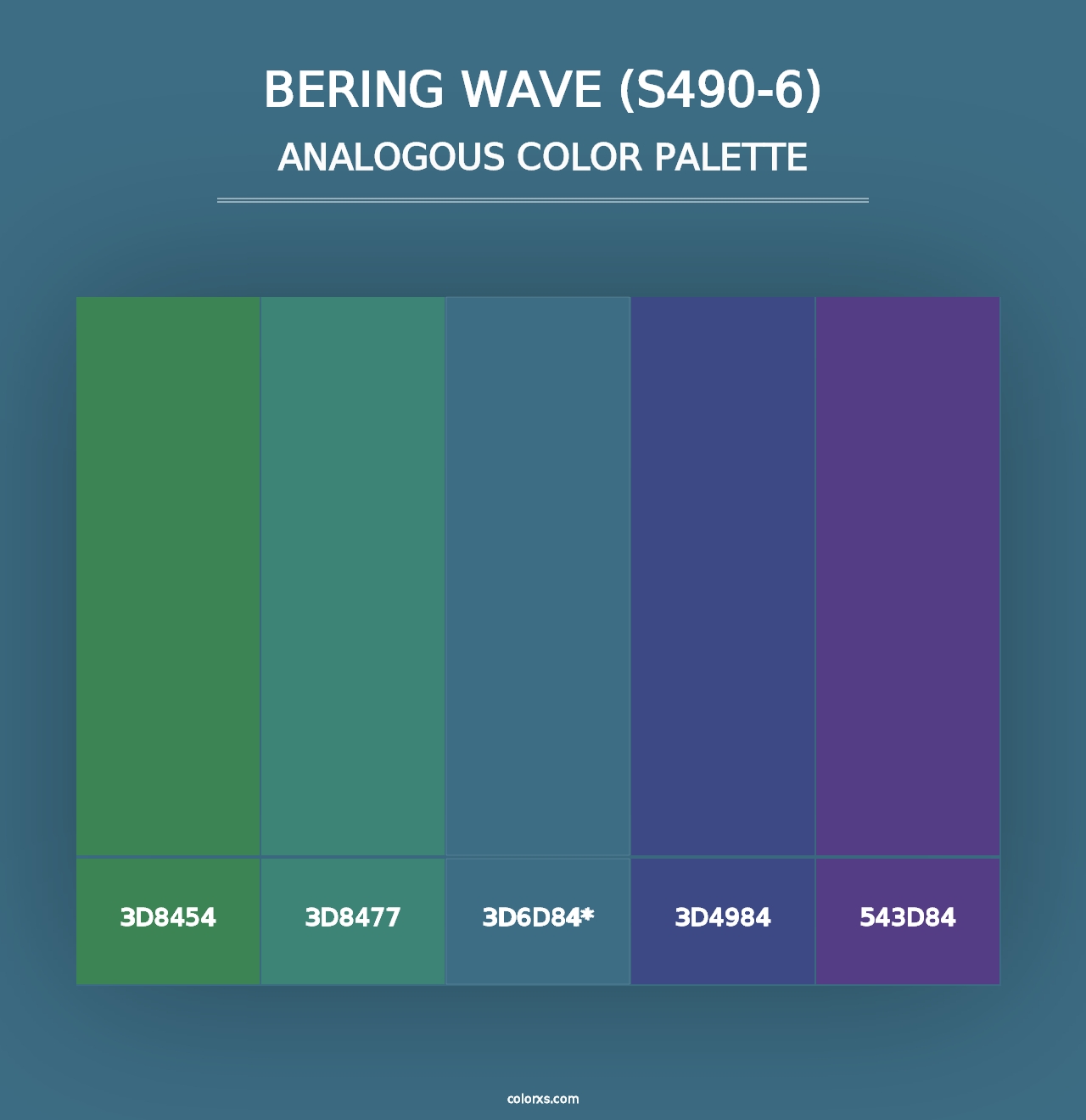 Bering Wave (S490-6) - Analogous Color Palette