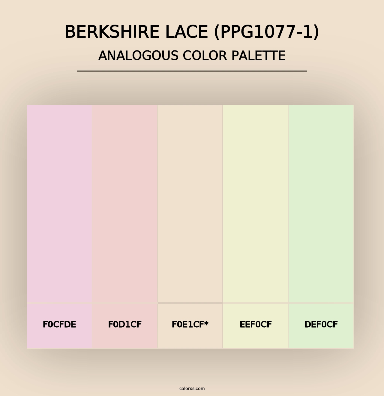 Berkshire Lace (PPG1077-1) - Analogous Color Palette