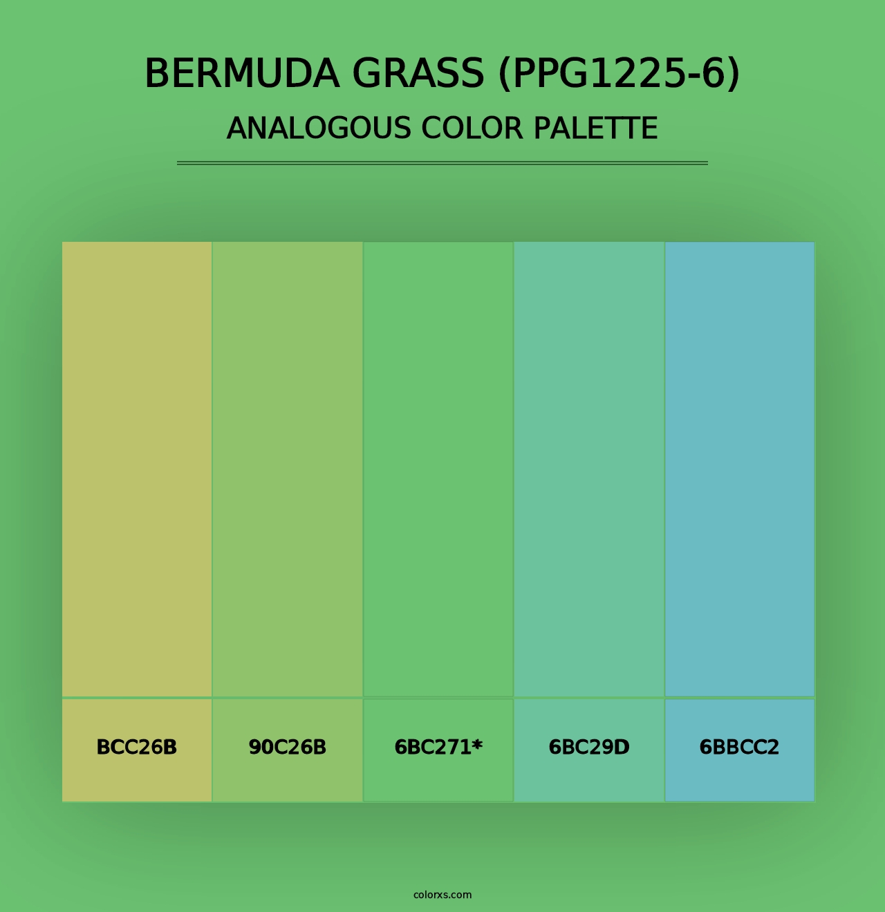 Bermuda Grass (PPG1225-6) - Analogous Color Palette