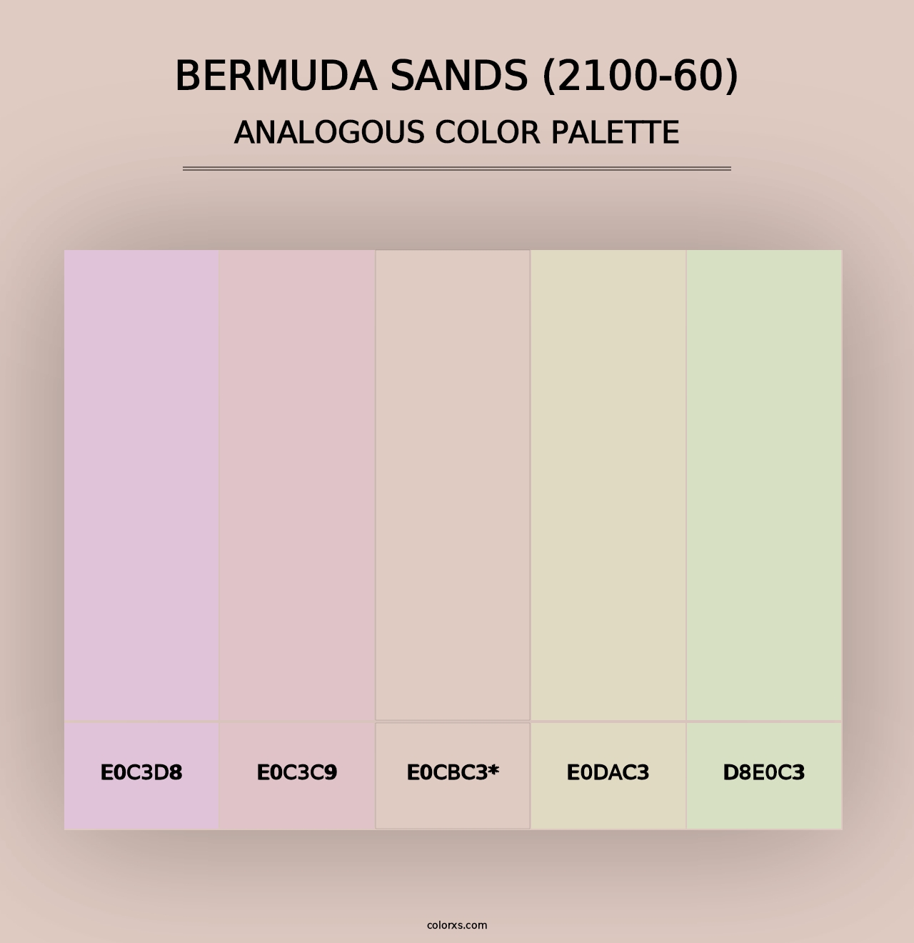 Bermuda Sands (2100-60) - Analogous Color Palette