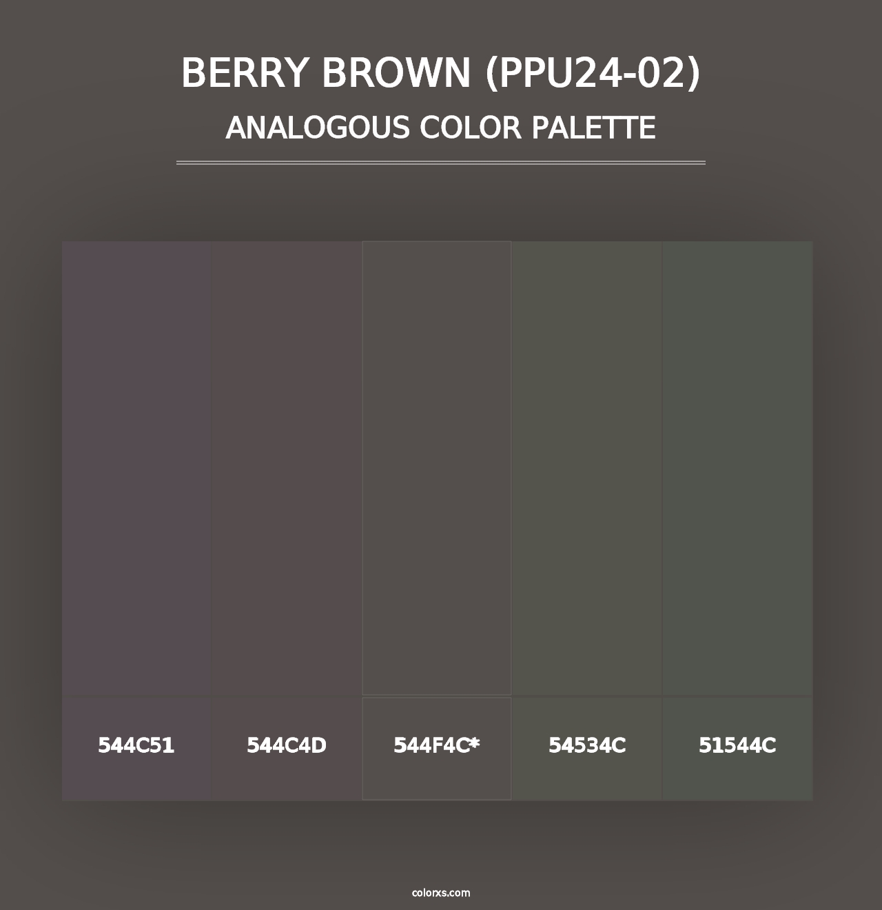 Berry Brown (PPU24-02) - Analogous Color Palette