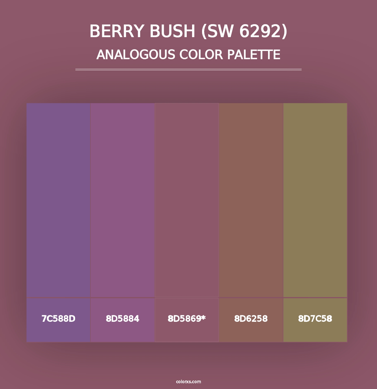 Berry Bush (SW 6292) - Analogous Color Palette