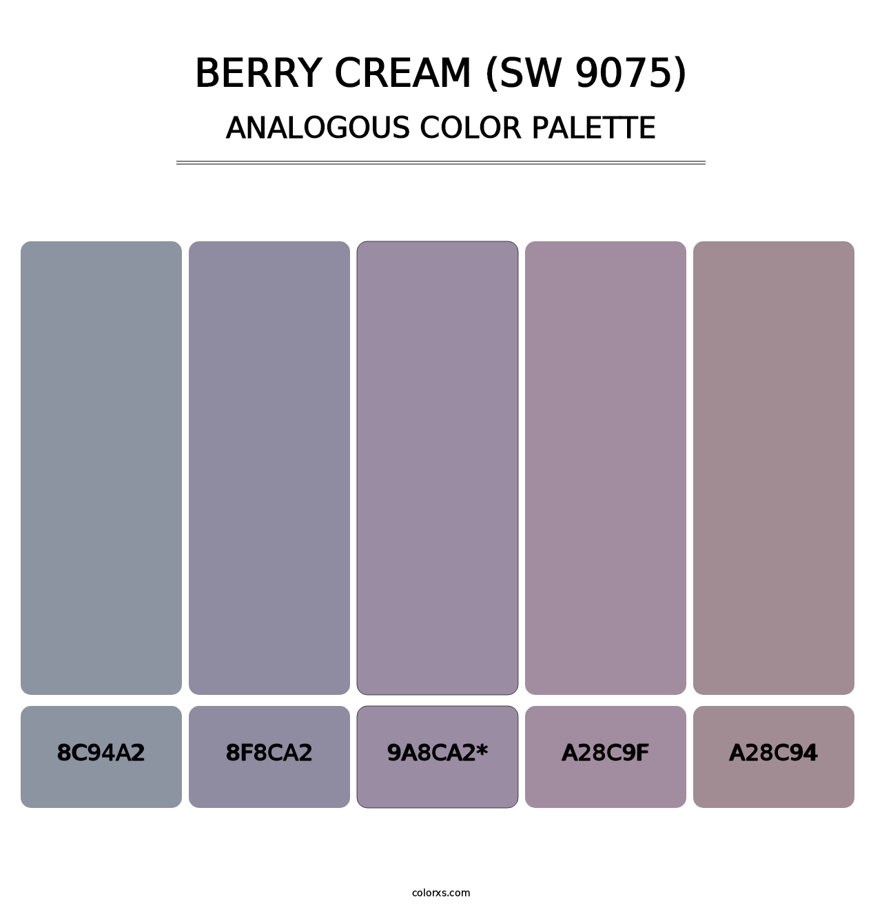 Berry Cream (SW 9075) - Analogous Color Palette