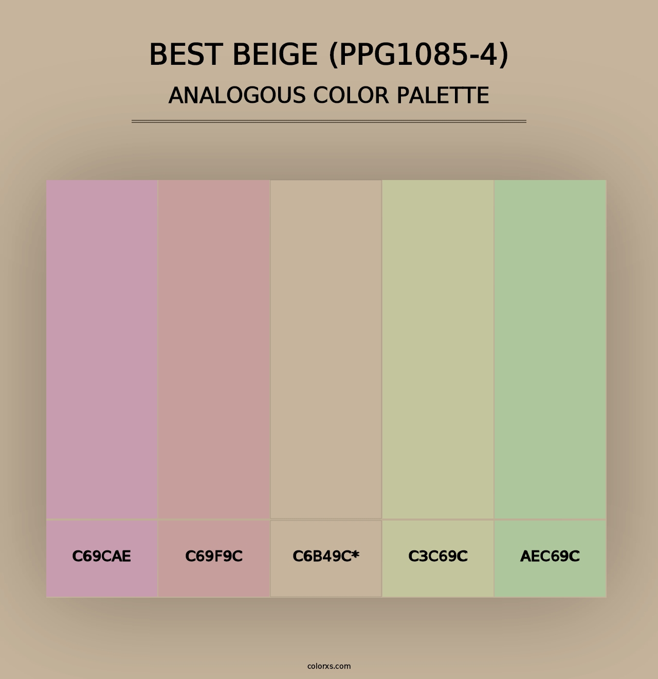 Best Beige (PPG1085-4) - Analogous Color Palette