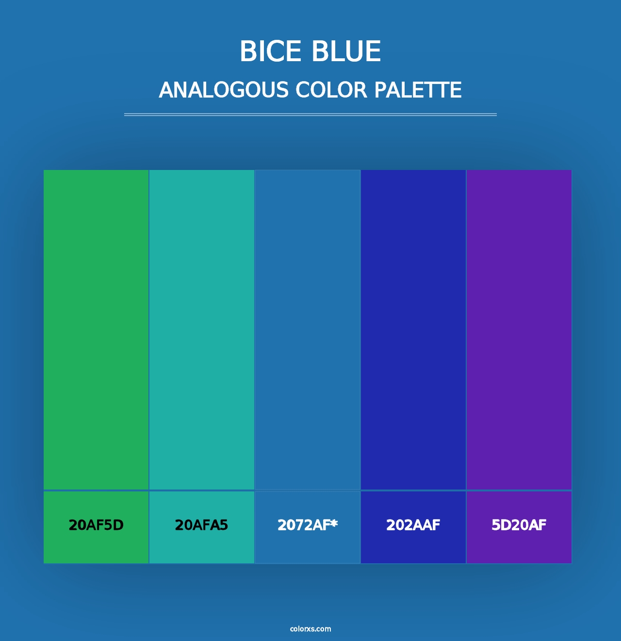 Bice Blue - Analogous Color Palette