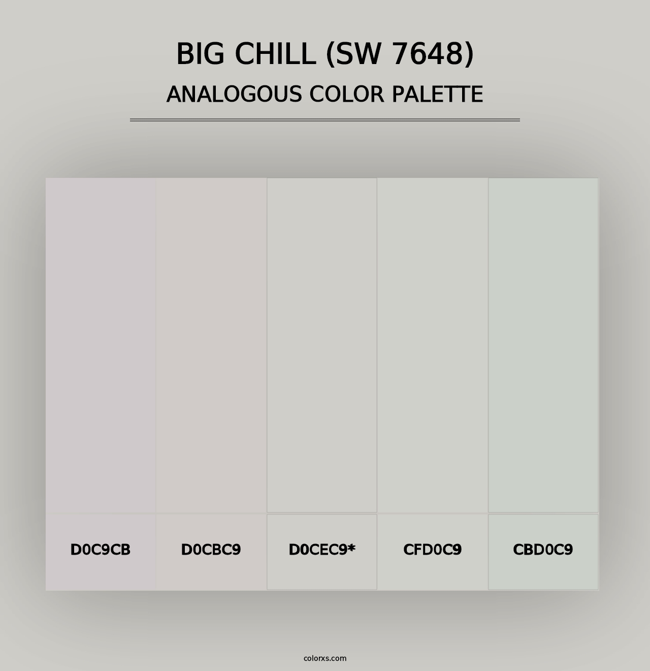 Big Chill (SW 7648) - Analogous Color Palette