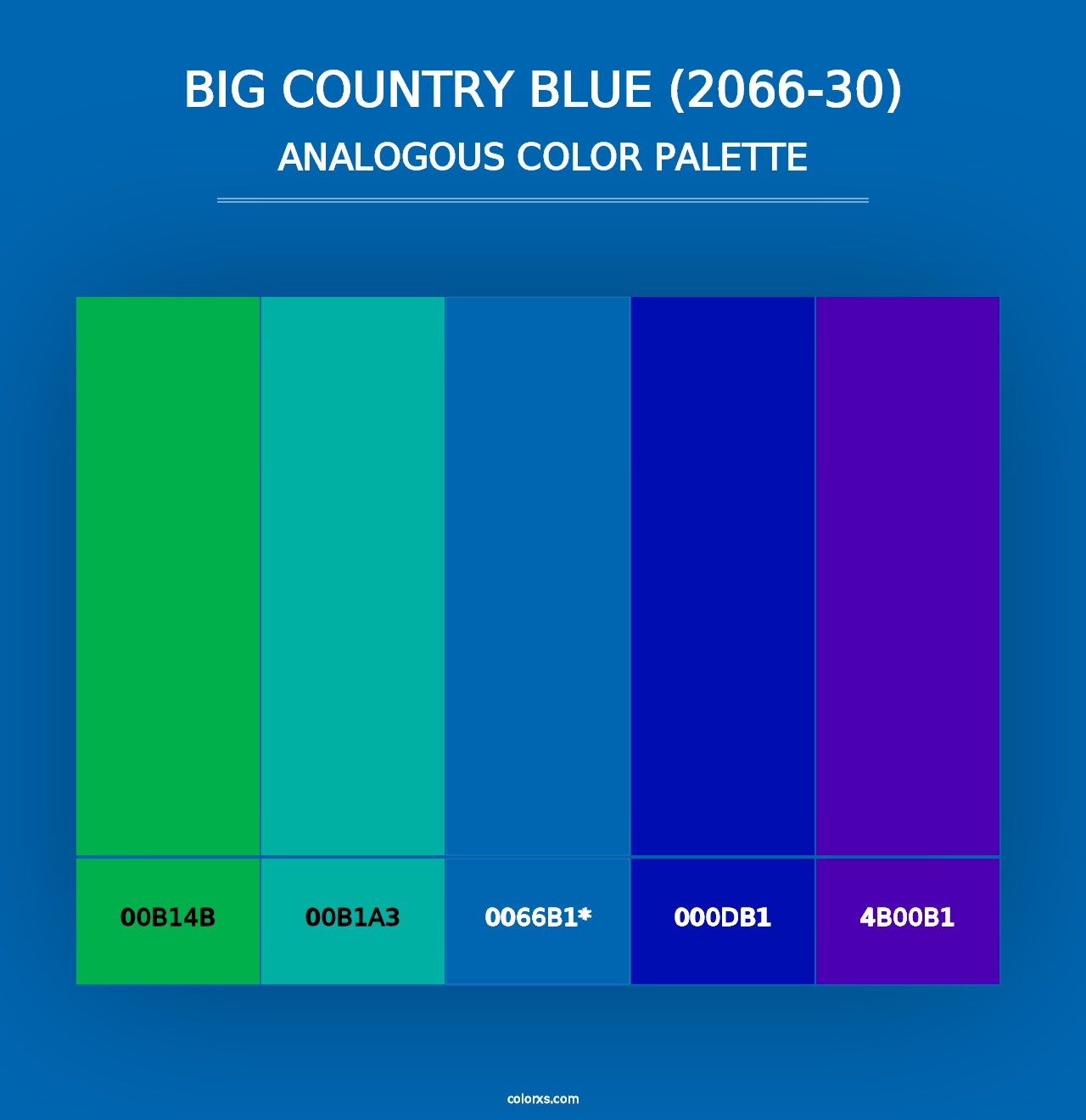 Big Country Blue (2066-30) - Analogous Color Palette