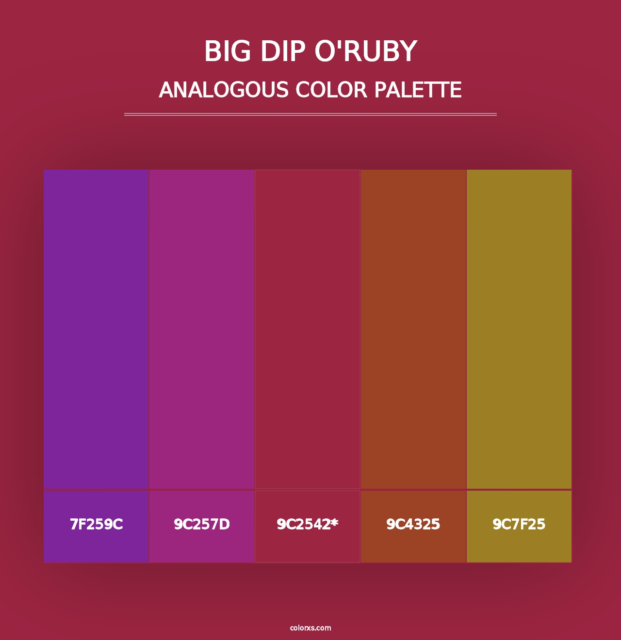 Big Dip O'Ruby - Analogous Color Palette