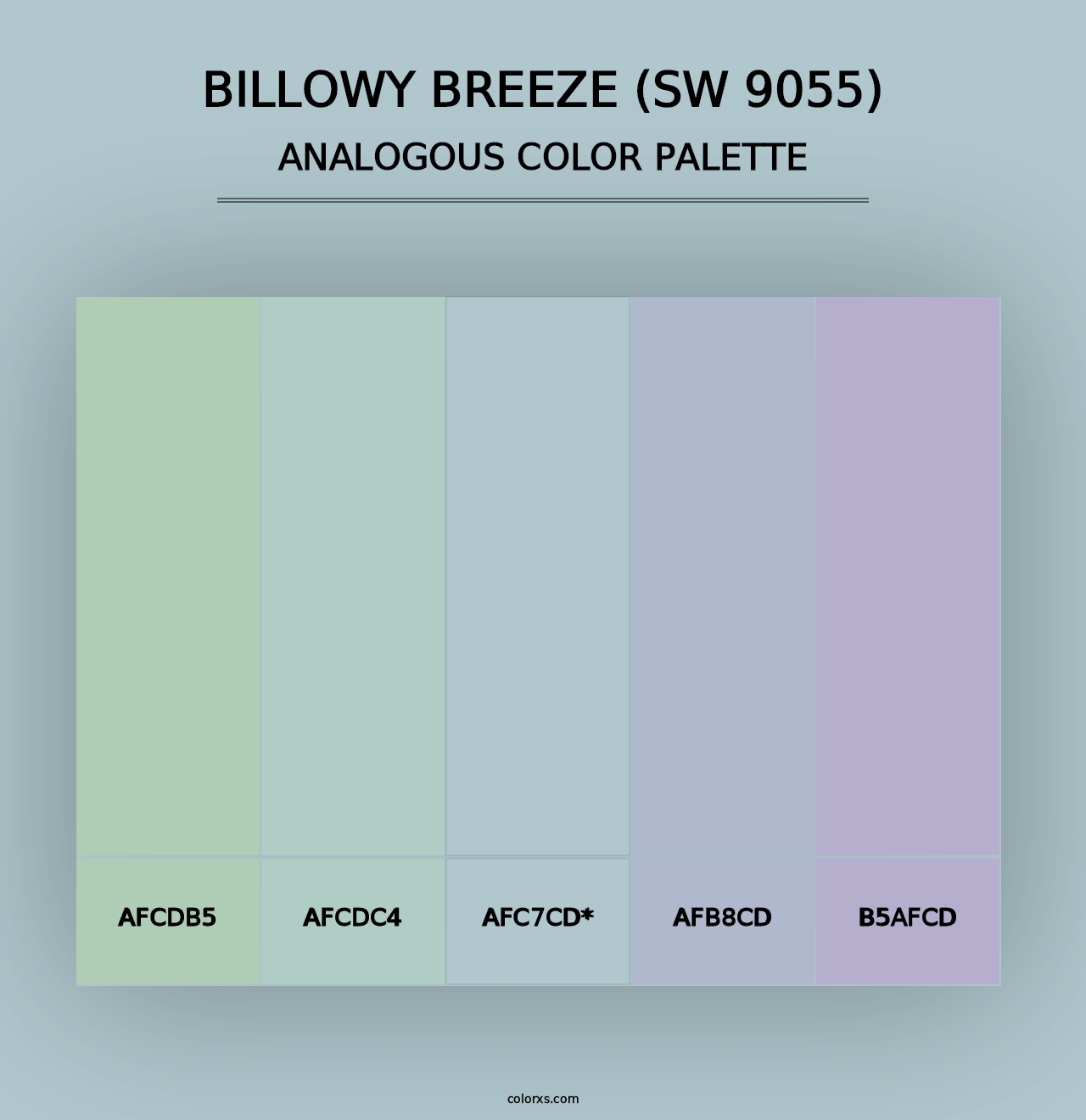 Billowy Breeze (SW 9055) - Analogous Color Palette