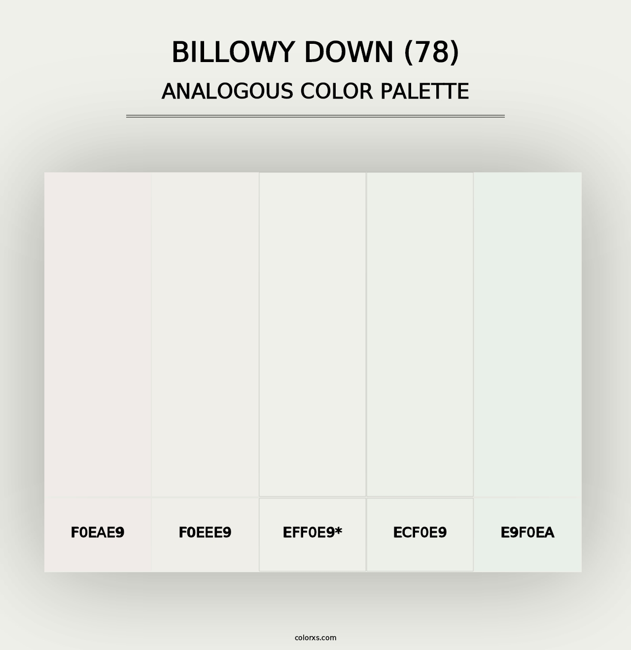 Billowy Down (78) - Analogous Color Palette