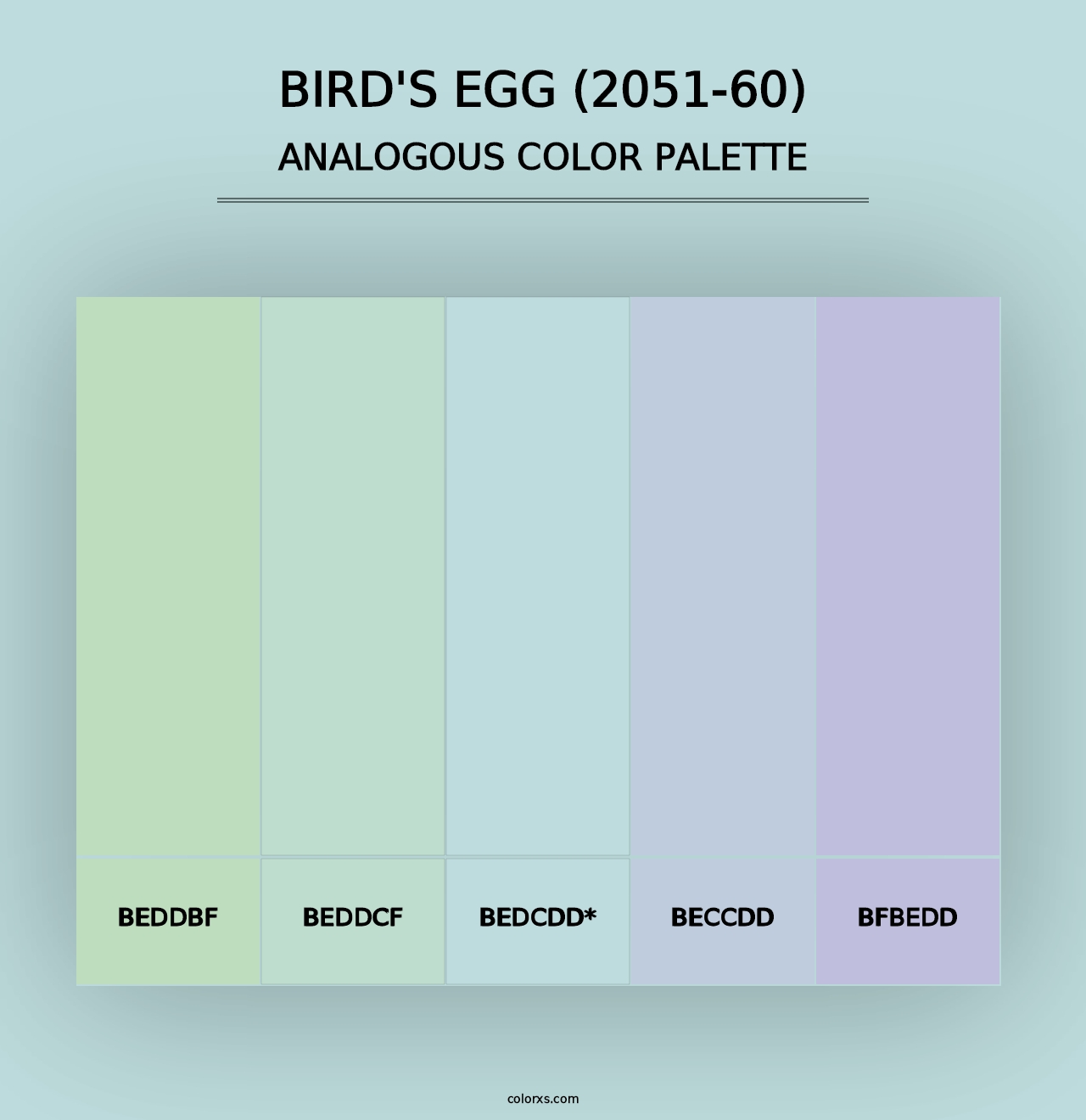 Bird's Egg (2051-60) - Analogous Color Palette