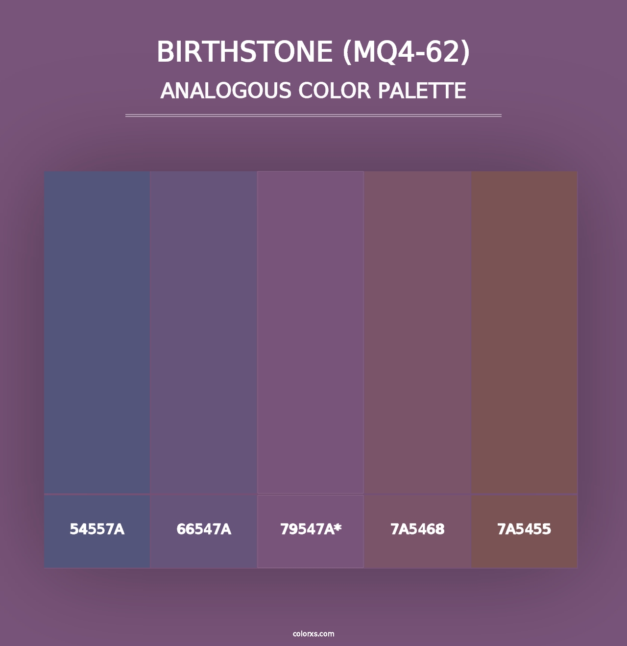 Birthstone (MQ4-62) - Analogous Color Palette