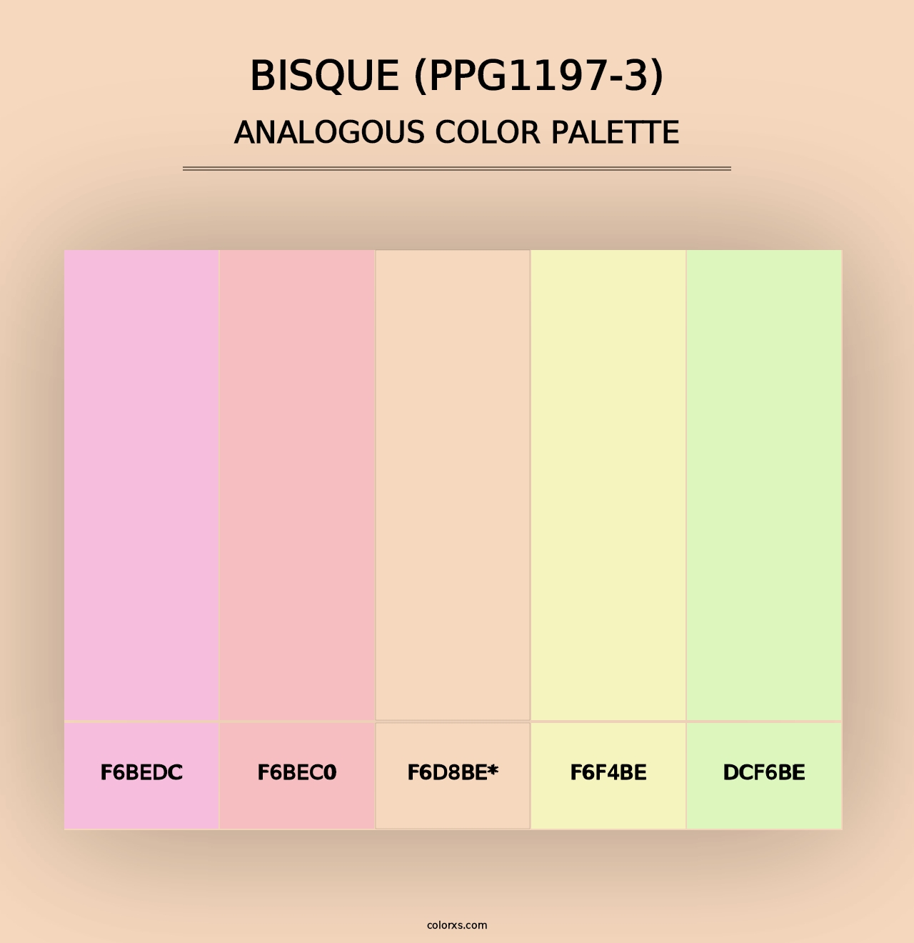 Bisque (PPG1197-3) - Analogous Color Palette