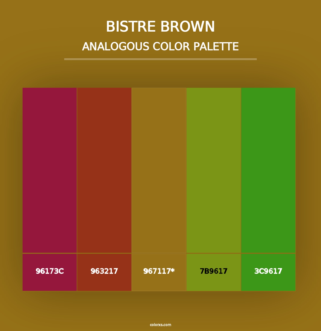 Bistre Brown - Analogous Color Palette