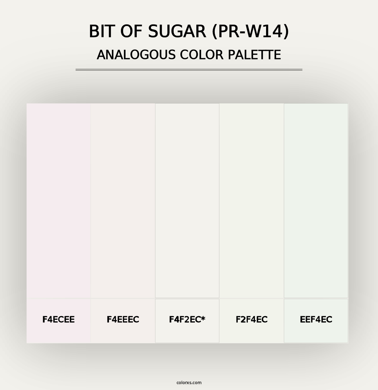 Bit Of Sugar (PR-W14) - Analogous Color Palette