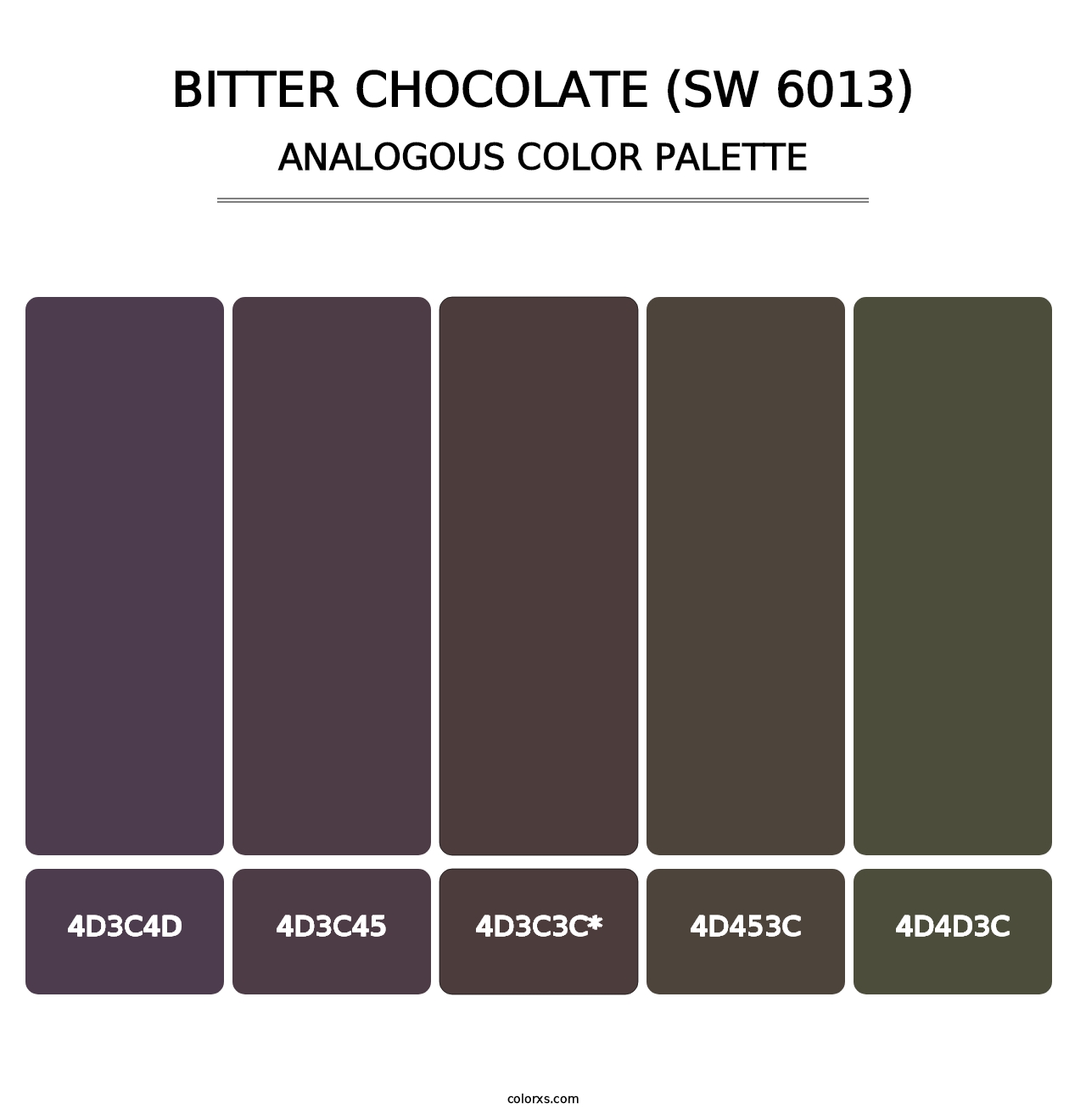 Bitter Chocolate (SW 6013) - Analogous Color Palette